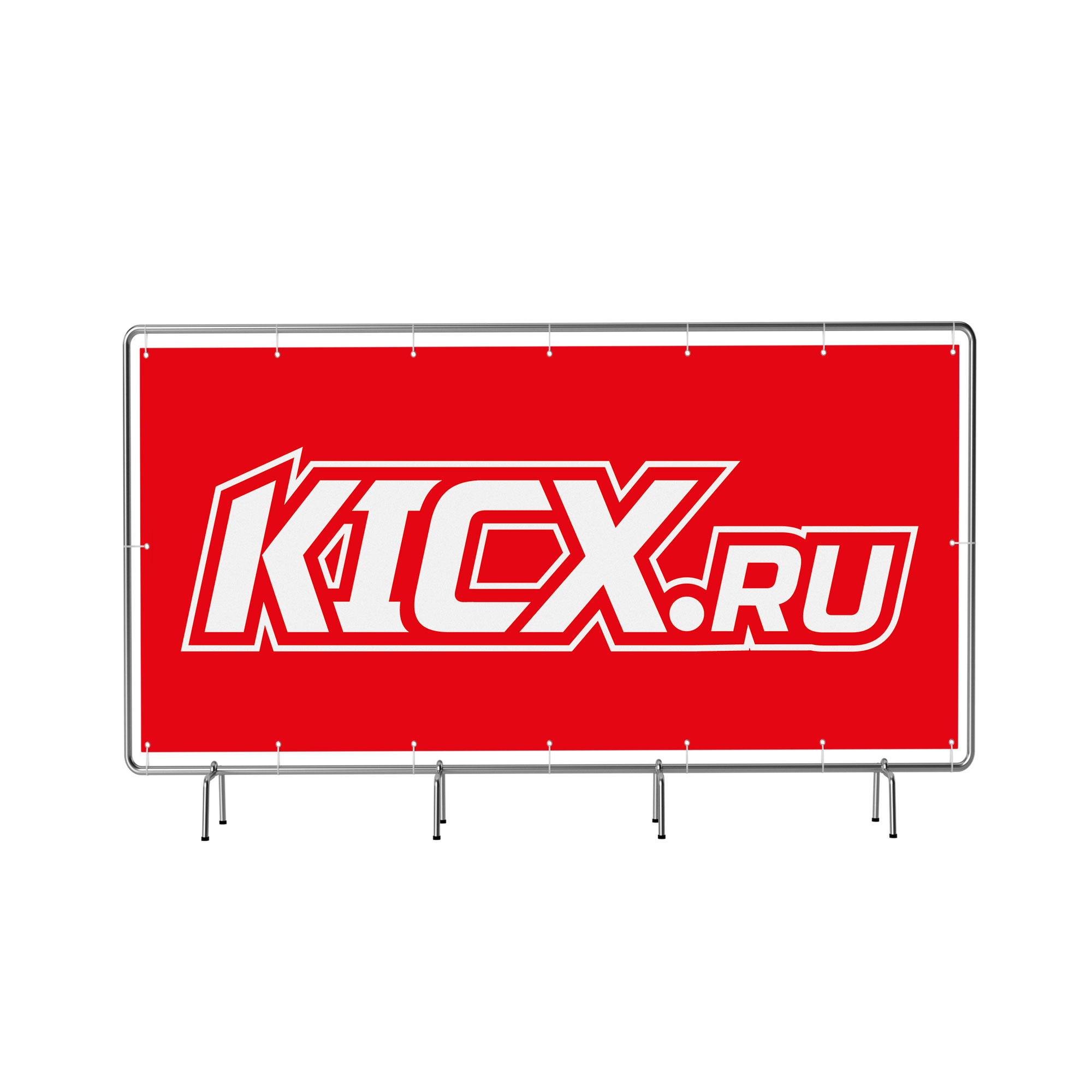 Баннер KICX красный 2 × 1 м