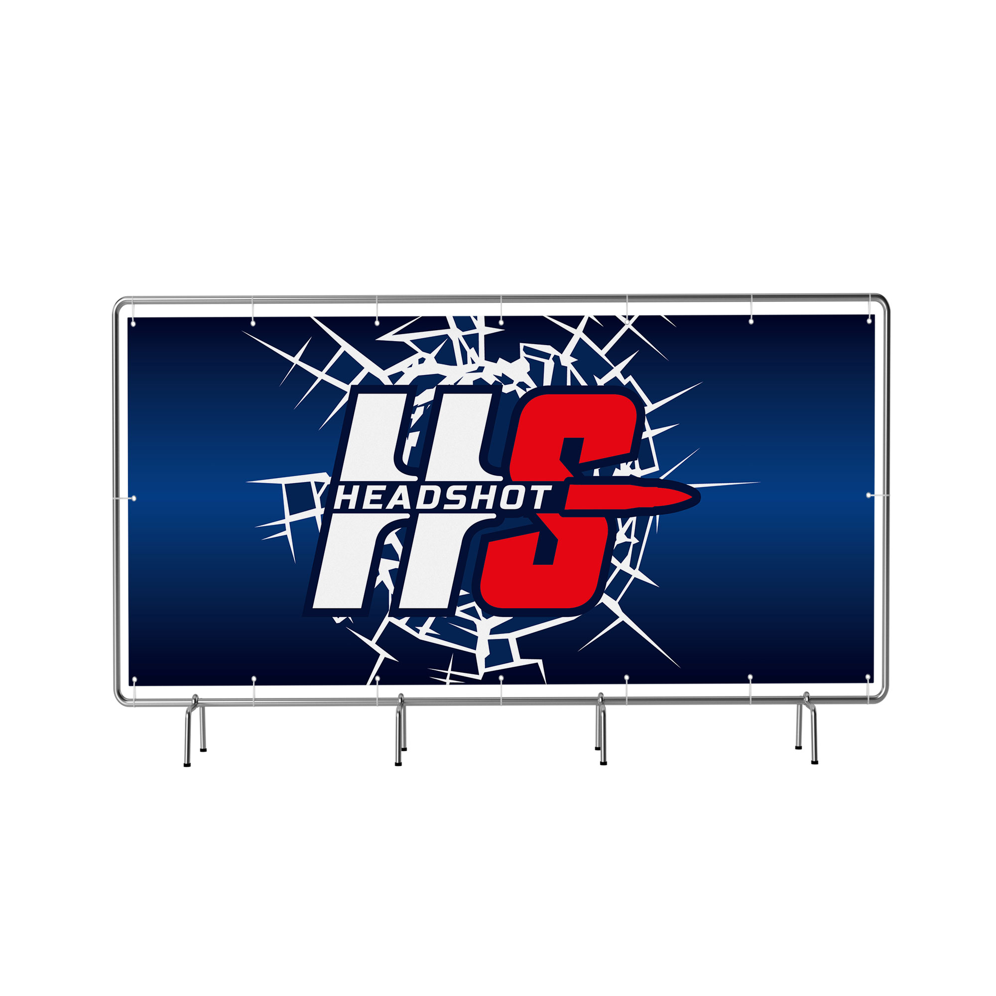 Баннер HEADSHOT синий 2 × 1 м